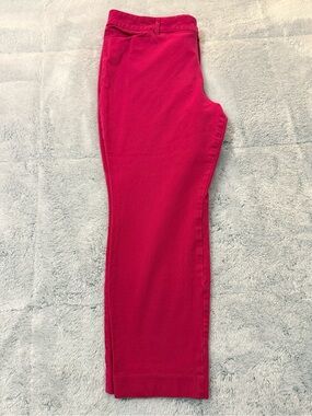 Old Navy High Rise Pixie Skinny Ankle Pants Berry Fine Pink 18 Petite
